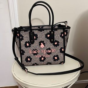NWT Kate Spade Ella Small Tote Canvas w/Leather Trim